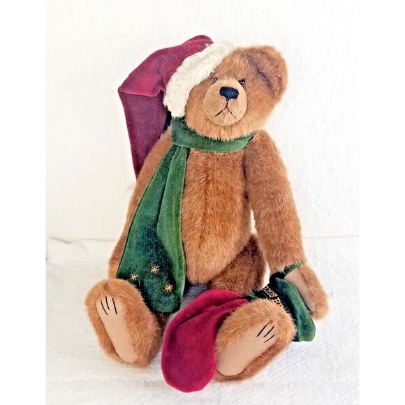 Boyds 83005 Nickleby S. Claus Stocking Hat Christmas Stuffed‎ Animal Plush Bear - Picture 3 of 5